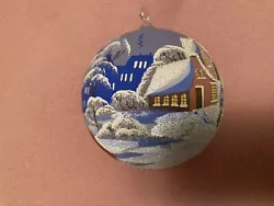 Andrzej Collectibles Christmas Ornament. Beautiful blue Art on Glass Christmas ornament from Andrzej.Excellent...