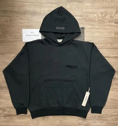 Fear of God Essentials Hoodie Stretch Limo Black. Size XL Available - (SS2022) - Stretch Limo Black.