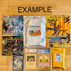 1 Jumbo Pokemon card. - 1 GOLD plated Pokemon Card. - Extra Pokemon TCG inserts. - At least 2 Ultra Rare Pokemon Cards...