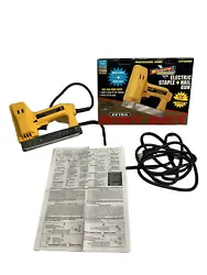 Get your hands on the Arrow FASTENER CO Professional Electric Staple And Nail Gun T50. This corded electric gun is...