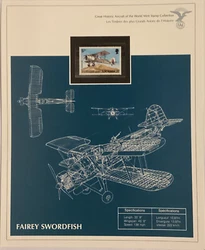 Timbres des plus grands avions de l’histoire FAIREY SWORDFISH. Issu d’une collection