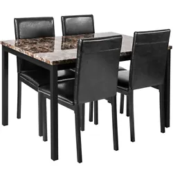 Choose the wrong size, type or color cause the unfit problem. Complete with an elegant, rectangular table and 4...