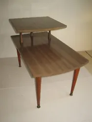Mid Century Modern 2 Tier End Table. Original, not retro. The table has weight, approx.