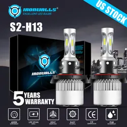 IF your car plug is the H13(9008)，the item is fit your car. (2pcs/set)H13 COB Hi-Lo Beam LED headlight conversion...