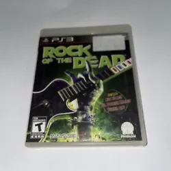 Rock of the Dead (Sony Playstation 3, PS3) TESTED Working Ps3 Guitar Hero Type.