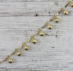 AMAZING SOLID 14K GOLD BALL BEAD FRINGE NECKLACE. NICE ADJUSTABLE. WONDERFUL HIGHEST QUALITY. JUST PART OF MY MOST...