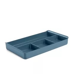 Poppin Desk Drawer Organizer 13.5”x 7.75”x 2”- 4 Slate Blue New.