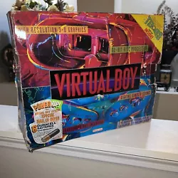 Nintendo virtual boy, tested, in great shape. Item includes box, box is somewhat deteriorating with damage and rips....