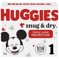 Help give your baby healthy, huggable skin with Huggies Snug & Dry Baby Diapers. Plus, each diaper has a stretchy...