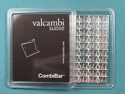 Up for sale is this Valcambi Suisse Combibar 100x1 gram silver bullion bar. The bar has 100 individual 1 gram silver...