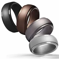 These our are silicon wedding rings! Upon purchasing, you will receive a black ring, a bronze ring, and two different...