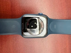Apple Watch Series 7 45mm Graphite Stainless Steel Case with Abyss Blue Sport