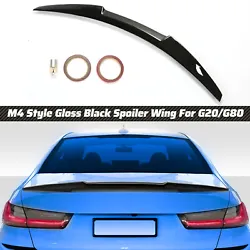 2019-2023 BMW G20 3-Series 330i M340i Sedan. 1 X Trunk Spoiler with Hardware AS PICS SHOWN. Color: Black. Easy to...