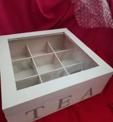 Keep your tea bags organized with this Bamboo Wood Tea Bag Organizer Storage Box. With nine compartments, this box is...