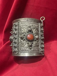 Bracelet argent kabyle berbère touareg bijou jewel ethnique bangle antique XIXE.  Poid 180 grammes - largeur 6,9 cm -...