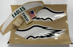 This is a set of high quality 20 mil full size Eagles football helmet decals speed set. Set includes everything shown...
