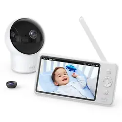 Q: Is it Wi-Fi enabled?. Can I add it on the eufy Baby app?. Pan the lens 330° to see corner-to-corner and tilt 110°...