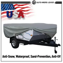 Item Description 4-ply top and 3-ply side non-woven fabric will meet your expectations for the camper cover: ...