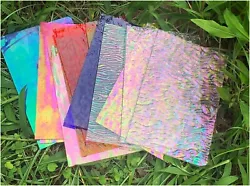 These quality iridescent sheets of glass catch the light and reflect a rainbow of colors! The iridescent glass catches...