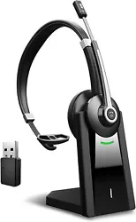 Trucker Bluetooth Headset with Microphone, Upgraded V5.2 Wireless Headphones with Mic Noise Canceling & Mute, Hands...