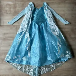 Dress up your little princess in this beautiful Disney Frozen Elsa Costume Dress. With its blue color and polyester...