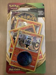Pokemon Sword & Shield Vivid Voltage: Chandelure Booster Pack w/Coin - Foil Card. Condition is 
