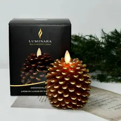 If you hold without checking the bottom or top, you could say they are real wax candles! 1/2 x Pine Cone Candles (D...