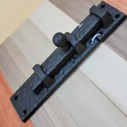 Slide the latch into the third loop for a secure closure! Add this to a barn door for a fun and authentic look....
