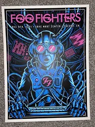 Foo Fighters 12/9/21 Fresno Ca Concert Poster AE Artist Signed Only 50!  NMProper shipping, yazoo tube, kraft paper,...