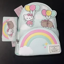 LOUNGEFLY Pusheen Hello Kitty Balloons & Rainbow Mini Backpack+Wallet NEW W/ TAG. any questions or want more pictures...