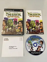 Shrek: Super Party (Sony PlayStation 2 PS2, 2002) Complete. Comes with disc (working), manual, registration card, and...