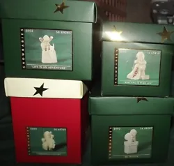Dept. 56 Snowbabies lot of 4 in original boxes. -Be Joyful. -Knitting is Pure Joy. -Christmas Concert.