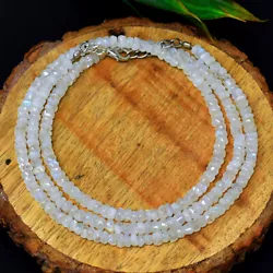 Gemstone :Genuine Moonstone necklace. -- More About The necklace --.