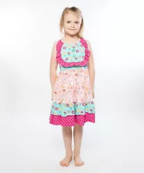 Jelly The Pug Girls Dress. Mystical unicorns cover this whimsical dress that will let your little ones personality...