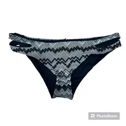 Lspace Chevron Print Bikini Bottom Size Large Cut out detail1FWY3Flyp 3