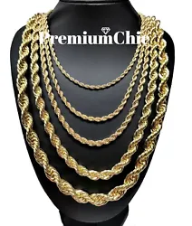 Turn heads with the hottest 14k Gold Plated Hip Hop rope chains! Classic Gold Plated Rope Chains. Width :...