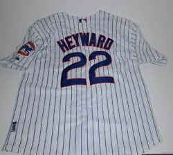 Authentic Majestic Jason Heyward Chicago Cubs Cool Base White Jersey Size 48.  Very good clean used condition. No rips/...
