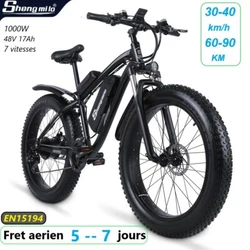 Moteur: moteur sans balai 1000W 48V Batterie: batterie lithium-ion 48V 17AH. Motrice 6 months. Batterie 6 months. Cadre...