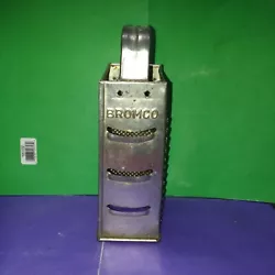 Vintage STEEL Large BROMCO Cheese Grater Collectible Farm House Utensil. Condition is 