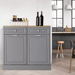 ☆ 【SAVING SPACE & HIDDEDN】The tilt out style can hide the trash can well to keep the kitchen exquisite and floor...