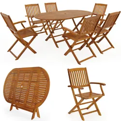 Fabriqué en bois dacacia Structure en métal galvanisé Chaises avec assise à 7 barres et dossiers à 8 barres Table...