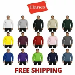 Hanes 5186 Adult 6.1 oz. Long-Sleeve Beefy-T®. Camp Shirts. Big & Tall. comfortable rib knit cuffs. Light Steel is 90%...