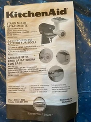 Open box, used food grinder. Shown in pictures.