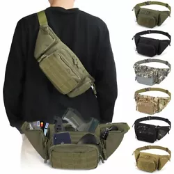 · MUITI POCKETS: The tactical bag has 1 front pocket, 1 middle pocket, 1 back pocket and 2 side triangular pockets,...