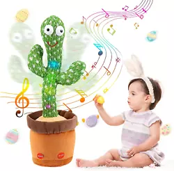 【Talking Cactus Toy/Repeat Cactus Baby Toy】:（Recording & Repeating & Glowing & Talking & Wiggle & Mimicking &...