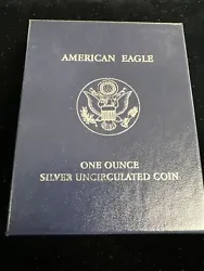 2008 W Burnished American Silver Eagle Uncirculated Bullion Coin Box and COA.