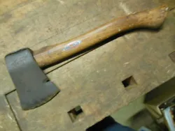 Here is a nice old camp hatchet marked Craftsman in good usable condition. The tool has a head 4 3/4