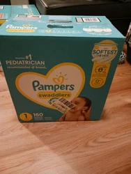 Pampers Swaddlers Newborn Diaper Size 1 8-14lb /4-6kg 160 Count Enormous Pack.