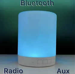 speaker bluetooth light-up. Bluetooth and Aux connection capable.