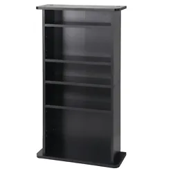 【Simple Luxury Style】Black dark finish keep this CD Storage Cabinet style of understated elegance with a strong...